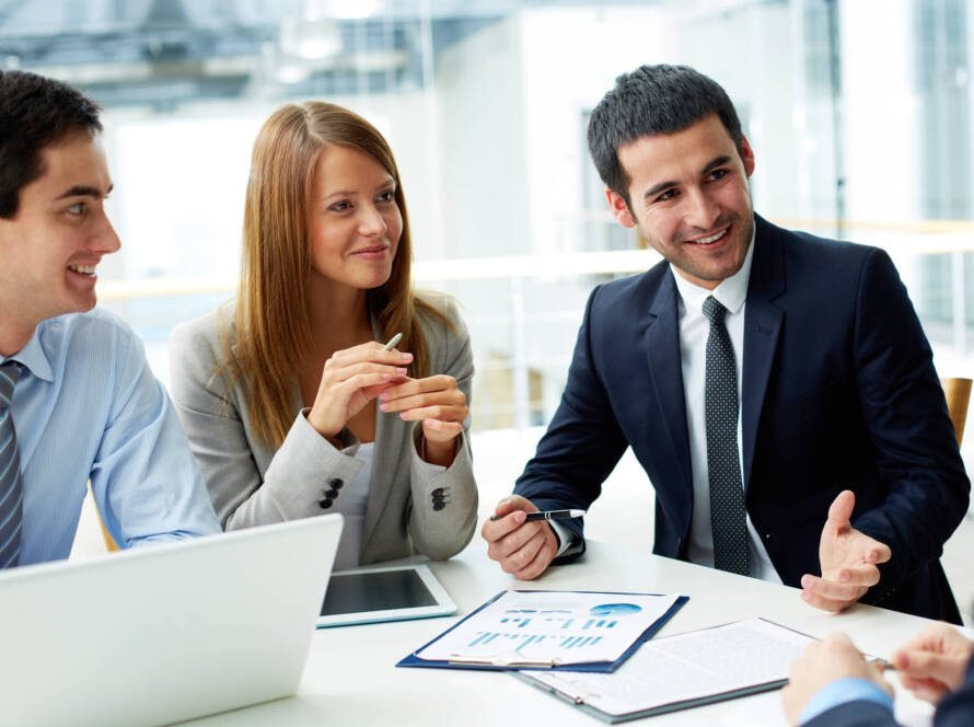 Financial Accountants Discussing