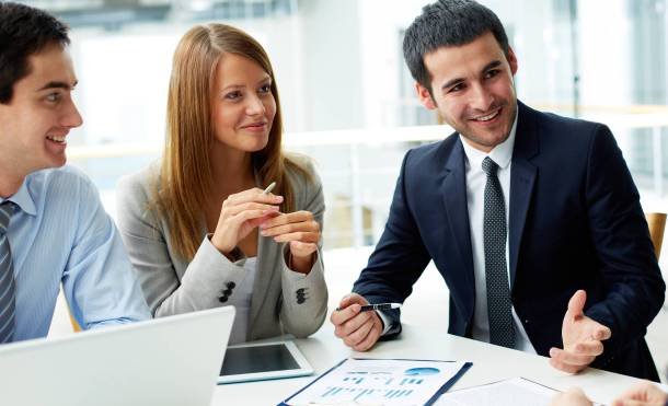 Financial Accountants Discussing